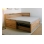 Rozkladacia dubová posteľ Tandem Ortho (dub cink)
