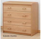 Masívna komoda - hrana rádiusová/s fazetou (dub priebežný)