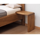 Masívny dubový nočný stolík Adriana/Viola v tvare L (dub cink)