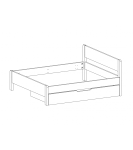 Zásuvka pod posteľ Sofi XL/Sofi Lux XL (dyha, buk jadrový cink)