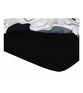 Detská jersey plachta čierna