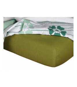 Detská jersey plachta olivová