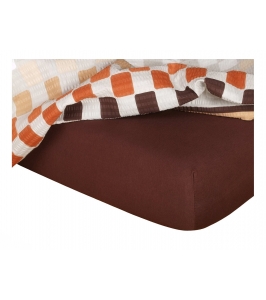 Detská jersey plachta tmavo hnedá