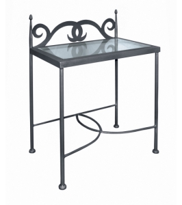 Nočný stolík Cartagena so sklom